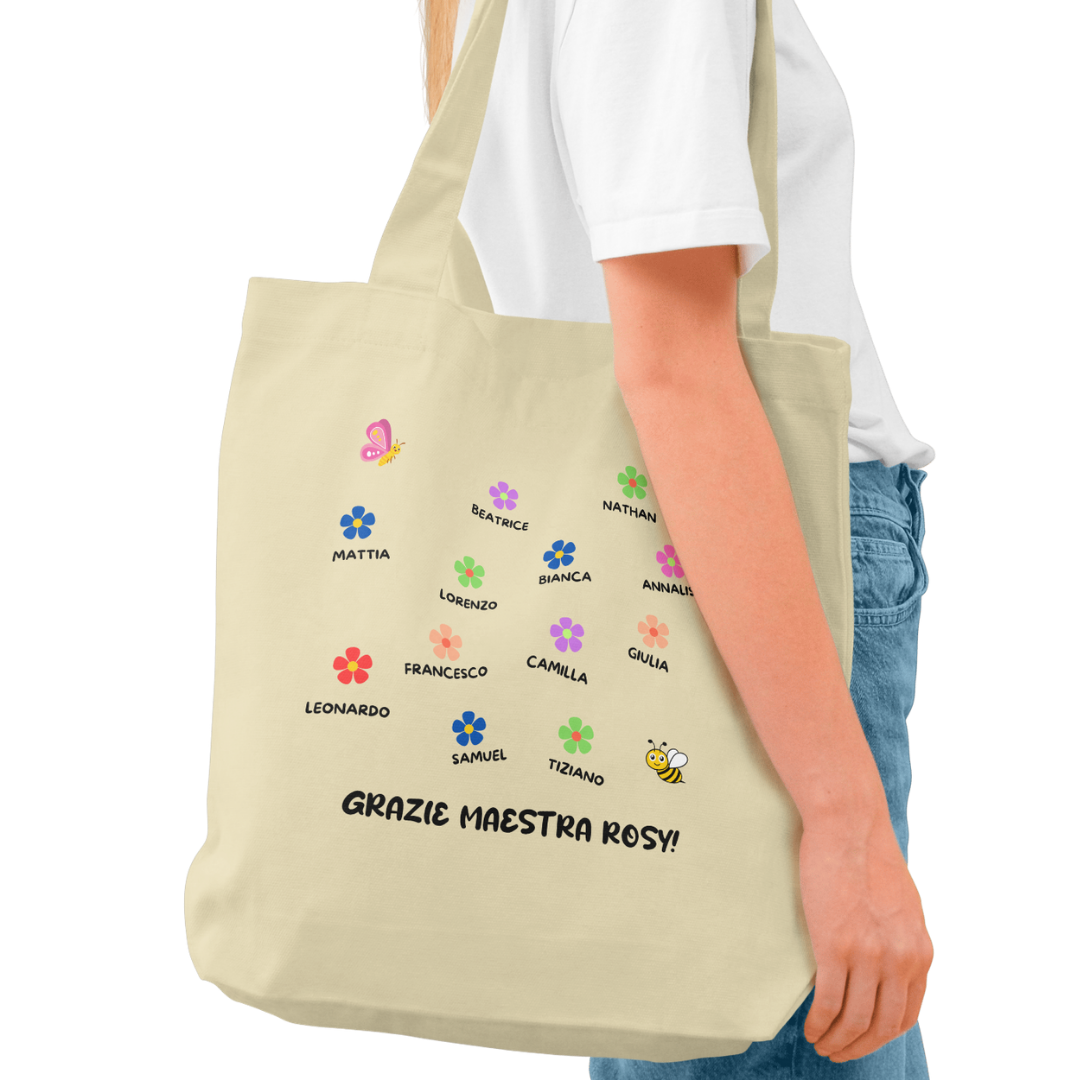 tote bag "fiori" - kimeli.it